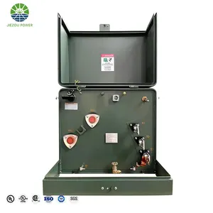 OEM personalizado 13800V a 240/120V 75 kva monofásico montou o líquido dielétrico vegetal-baseado do transformador