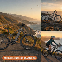 Vélo de montagne électrique à moteur central haute puissance 750W, cadre en aluminium de 27,5 pouces, frein à disque hydraulique, batterie intégrée 48V 20Ah
