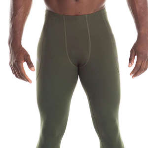 Leggings de compression de qualité supérieure pour hommes Design personnalisé Respirant Séchage rapide Taille élastique Vêtements d'entraînement OEM Gym - Product Image 3