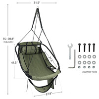 Haute qualité extérieur intérieur Durable barre en métal confortable oreiller repose-pieds ciel Air hamac chaise