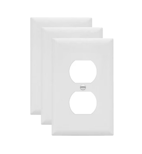 Trắng <span class=keywords><strong>1</strong></span> <span class=keywords><strong>gang</strong></span> Duplex receptacle Outlet tấm Tường Nhựa Điện tấm bìa - Product Image 1