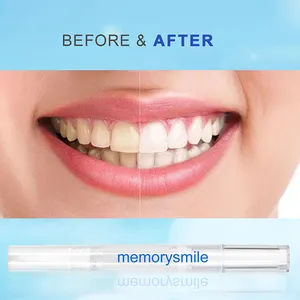 Memorysmile nhãn hiệu riêng răng làm trắng Bút chuyên nghiệp HP CP không Peroxide PAP Gel làm trắng răng gel bút