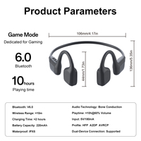Headphone Olahraga Konduksi Tulang Desain Eksklusif L10A, Earbud Open Ear, Headset Neckband, Earphone Nirkabel BT6.0 untuk Berlari