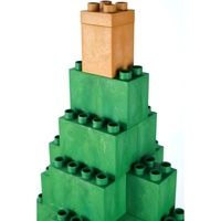 Puzzle de construction réutilisable à assembler soi-même, arbre de Noël, écologique, durable, pliable, portable, décoration de Noël pour le salon
