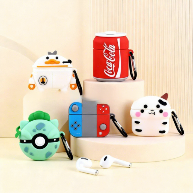 Wayhive Universal Food Grade Silicone Bluetooth Earphone Protective Case Custom Cartoon Multicolor Iphone Compatible IQOO Huawei