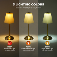 Lampe de table LED en métal à chargement USB, 2000K-6000K, pour salon, salle à manger, cuisine, table basse, intérieur – Vente chaude OEM ODM