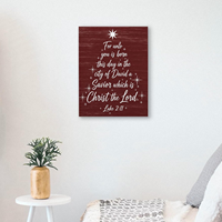 Verset biblique Isaïas 9:6, impression sur toile encadrée, art mural religieux pour arbre de Noël, décoration de ferme et d'église