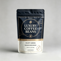 Premium Recyclebare Heat Coffee Beans Stand Pouch Medium Roast 100% Vers Gebrande Hele Bonen Herbruikbare Ziplock Zak