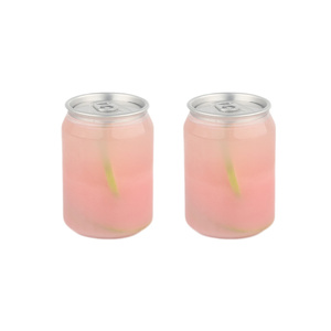 Lata de Plástico PET OEM a Bajo Precio, Lata de Plástico Transparente para Bebidas, Botella para Refresco con Tapa de Aluminio para Jugo de Fresa, Kiwi, Naranja - Product Image 1
