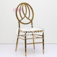 Chaises Chiavari de luxe en métal doré pour événements, empilables, design moderne, nouvelle collection 2026, vente en gros