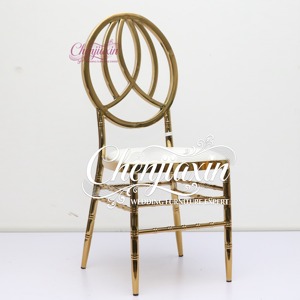 Sillas Chiavari Doradas de Lujo para Bodas y Eventos 2025, de Metal, Apilables, Diseño Moderno para Banquetes, Venta al por Mayor - Product Image 2