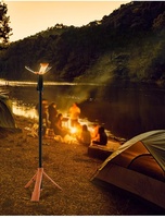 Lámpara LED Recargable Tipo C para Camping con Trípode, Altura Máxima de 7 pies, Portátil, Inalámbrica, para Exteriores, Senderismo, IP65, Regulable, 2 Años de Garantía