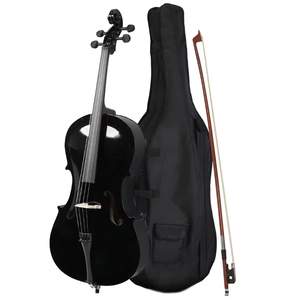 Cello acoustique Astonvilla VC-10, marque débutant, pas cher, bois massif 4/4, bois massif, couleur naturelle, noir, blanc, bleu, avec sac - Product Image 5