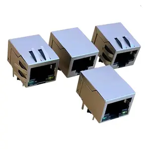 Lead Jacks Modular series single port 100 Base-T with LED magnetic RJ45 Modular connector