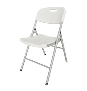 <span class=keywords><strong>Location</strong></span> d'usine de chaises pliables bon marché abordables pour réunion en plein air Garden Party en plastique blanc pliables - Product Image 2