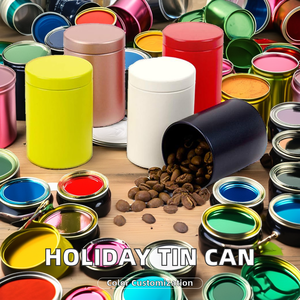 Vieil homme arbre de noël boîte en fer blanc pour thé nourriture grains de café <span class=keywords><strong>chocolat</strong></span> pour biscuit bébé nourriture bougie stockage rond métal fer blanc peut - Product Image 5