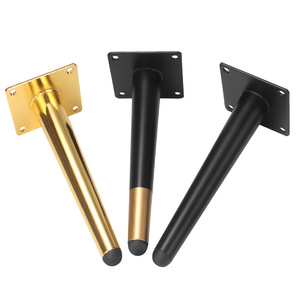Furniture Legs Metal <b>Black</b> Gold Heavy Duty Fixed Support Adjustment For Coffee <b>Table</b> Sofa <b>Bedside</b> <b>Table</b> Bathroom Vanity - Product Image 2