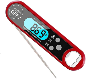 Factory Waterproof Digital Meat <b>Thermometer</b> with Backlight Auto-rotating Display and Bottle Opener for Grill Milk Steak - Product Image 1