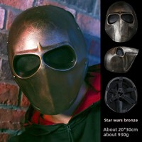 Masque décoratif en résine pour Halloween, style jeu, pour Mascarade, Jour des Morts, accessoire de costume et cosplay