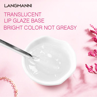 Langmannni Huile de Base pour Gloss DIY Hydratante Transparente, Matière Première pour Gloss Gel, Rouge à Lèvres Liquide Professionnel 50ml