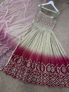 ชุดเดรสผ้าฝ้ายพิมพ์ลาย Anarkali - Product Image 6