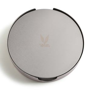 Sous-verres vierges pour sublimation, sous-verres ronds en métal pour tasses à café, ensemble de sous-verres en acier inoxydable - Product Image 2