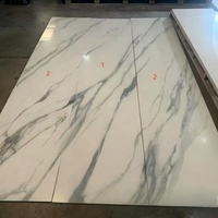 Comptoirs de salle de bain modernes pour la maison, en pierre artificielle acrylique, motif blanc ventre de poisson, épaisseur 12 mm, grande dalle, fabriqué en Guangdong