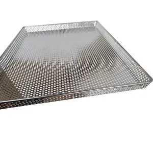Stainless steel aluminum perforated metal mesh bread baking pan tray