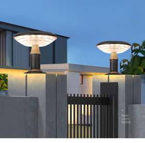 Lampadaire solaire rond à télécommande, détecteur de mouvement, étanche IP65, en aluminium moulé sous pression, LED, pour jardin, allée, colonne extérieure - Product Image 2