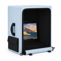 Tente pare-soleil pliable portable pour ordinateur portable, capot de confidentialité, tissu imperméable réfléchissant la chaleur et les UV, convient aux ordinateurs portables/ordinateurs portables de 16 pouces