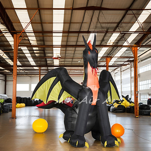 Ngoài trời hoạt hình <span class=keywords><strong>Inflatable</strong></span> lửa rồng với đôi cánh và đèn LED làm cho Halloween bên sự kiện vui - Product Image 3