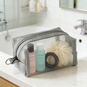 Clear Mesh <b>Mini</b> Zipper Pouch Multipurpose Coin Key Card Bag Portable Travel Organizer Holder for Daily Organization - Product Image 4
