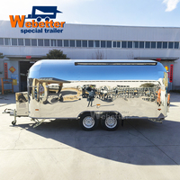 Webetter Remorque Mobile pour Pizza, Glaces, Café, Limonade, Boulangerie, Hot-dogs, Churros, Crêpes, Food Truck Entièrement Équipé, Restaurant