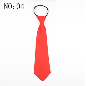 Color sólido Cremallera Corbata Hombres Negocios Formal Profesional Negro Rojo Azul Lazy Tie Venta al por mayor Spot - Product Image 6
