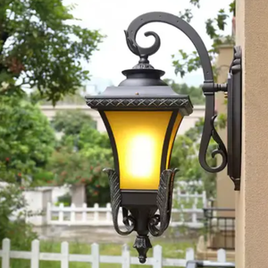 Zeal Lighting 50W Lámpara de pared LED impermeable Estilo retro europeo Elegante accesorio de acero inoxidable para jardín Patio Luz solar - Product Image 5