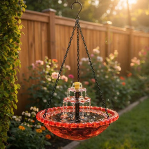 Fuente de Agua en Cascada Solar para Pájaros, con Agua Corriente, Material Plástico Ecológico, Función de Temporizador, para Uso en Exteriores, Venta al Por Mayor - Product Image 4