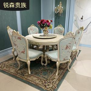 <span class=keywords><strong>Table</strong></span> à manger française et combinaison <span class=keywords><strong>de</strong></span> chaises <span class=keywords><strong>Table</strong></span> à manger ronde <span class=keywords><strong>en</strong></span> bois massif europé<span class=keywords><strong>en</strong></span> avec plateau tournant <span class=keywords><strong>Table</strong></span> à manger sculptée - Product Image 2