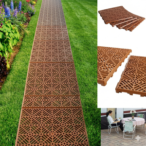 Baldosas de exterior resistentes a la intemperie, de encaje rápido, para pasillos y caminos de jardín, juego de 5 piezas. - Product Image 6