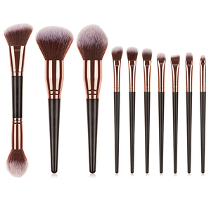 Set di <span class=keywords><strong>Pennelli</strong></span> da Trucco a Marchio Privato OEM&ODM Neri <span class=keywords><strong>per</strong></span> <span class=keywords><strong>Make</strong></span>-<span class=keywords><strong>up</strong></span>, Pennello a Doppia Punta <span class=keywords><strong>per</strong></span> Fondotinta, Campioni Gratuiti di Trucco, Progetta il Tuo Pennello - Product Image 4