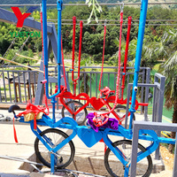 Fun Park Rides Touristes Jeux de tourisme Air Bike Rides Équipement de parc d'attractions Water Cable Cycles Zip Line Bike