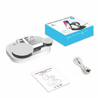 Pengisi daya nirkabel magnetis 4 in 1, pengisi daya jam tangan kompatibilitas Universal Apple iPhone pensil dengan indikator LED