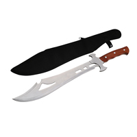 Couteaux de chasse d'extérieur en bois et acier inoxydable, nouveau design, avec étui en nylon, lame fixe, vente en gros