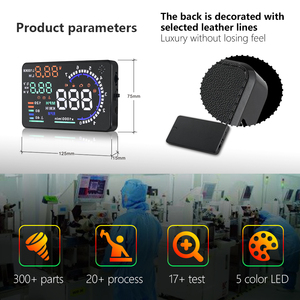 Lancol Hot Bán 5.5 inch LCD dự HUD xe overspeed báo động OBD2 với nhiệt độ nước giám sát <span class=keywords><strong>Heads</strong></span> up hiển thị - Product Image 6