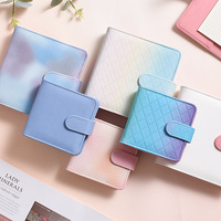 Nouveau mignon bonbons couleur progressive en cuir feuilles mobiles cahier école étudiant classeur Journal papeterie fournitures personnaliser B6 A7