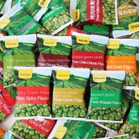 Bolsa pequeña para aperitivos de frutas y verduras de guisantes originales de frijol verde frito salado semisuave exótico chino