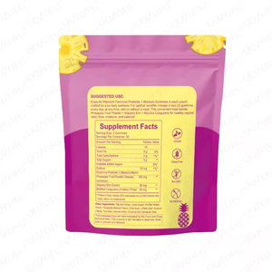 Gummies probiotiques pour femmes, faibles en sucre, véganes, saveur ananas, prêts à être expédiés, livraison rapide, faible MOQ, prix de gros, 60 pièces - Product Image 2