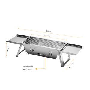 Thép Không Gỉ Xách Tay Kebab Nướng Mini Than Nướng Bàn Gấp Bbq Nướng Cho Ngoài Trời - Product Image 4
