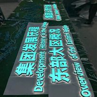 Pabrik DakeSign Grosir Logo Kustom Akrilik Solid LED Huruf Bercahaya Papan Nama Mobil Showroom Rumah Sakit Taman Papan Nama Komersial