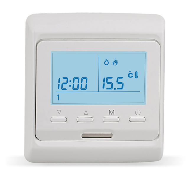 Dual-temperature Control and Seven - Day Weekly Programmable Smart Thermostat on the Back With an Iron Plate,thermostat
