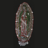 DMC Patch thermocollant en strass brillant Vierge Marie et Saint Jude, motif religieux chrétien en diamant